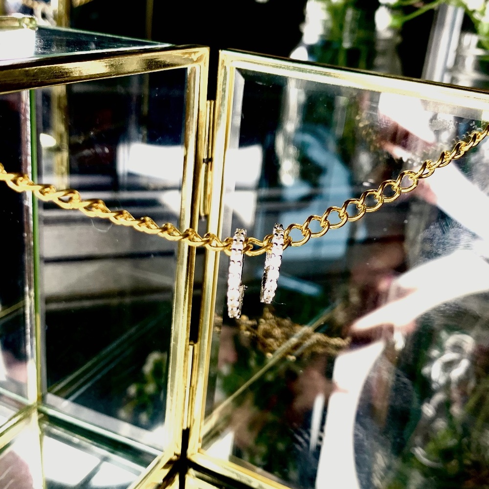 Dimond Hoop Earrings